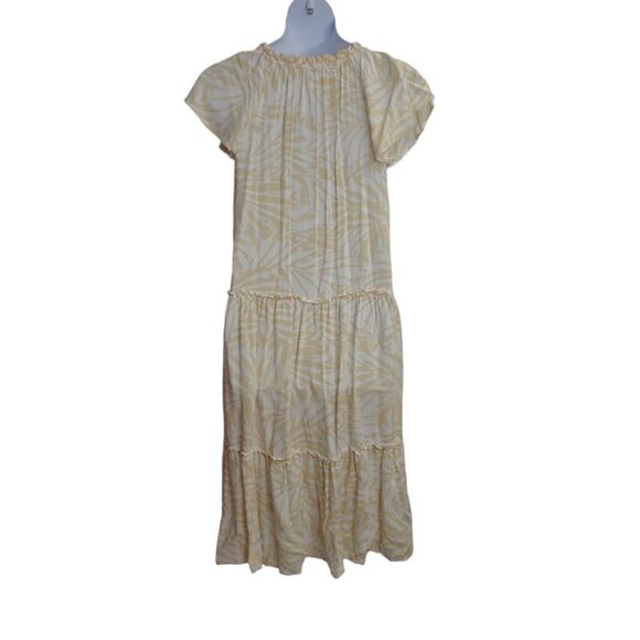 PATRONS OF‎ PEACE tiered cream and white seaside flowy midi dress S - Picture 4 of 14